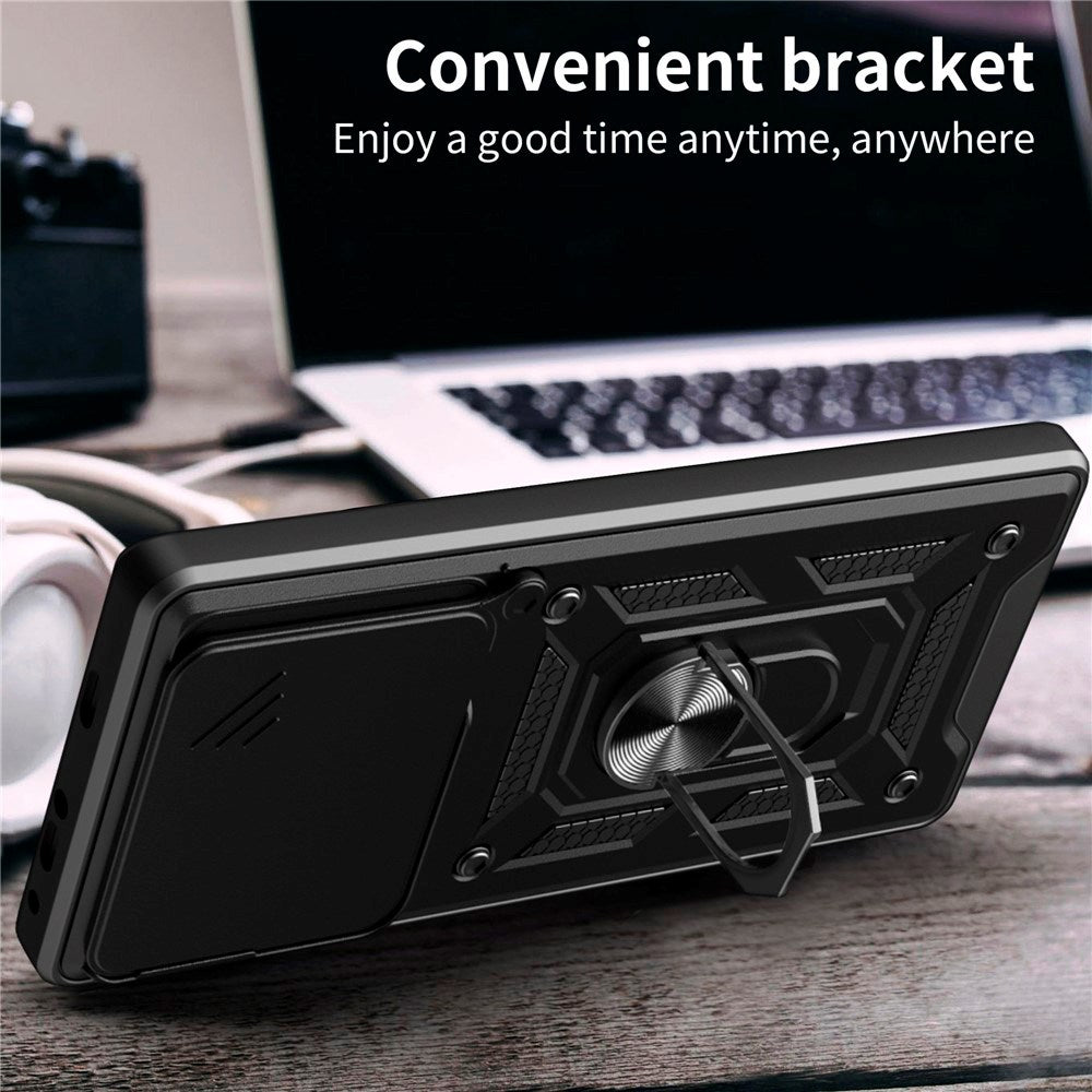 Motorola Edge 60 Pro - EIDERWOOD Hybrid Håndværker Cover m. Magnetisk Kickstand & Cam Slider - Rød