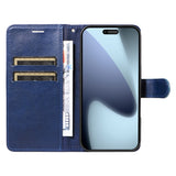 EIDERWOOD iPhone 17 Pro Kunstlæder Mobil Cover - Kortholder & Strop - Blå