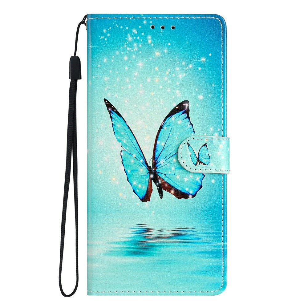 iPhone Air - EIDERWOOD Imiteret Læder Cover m. Pung & Strop - Sommerfugl