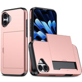 EIDERWOOD iPhone 17 Hybrid Mobil Cover m. Kortholder - Rose Gold