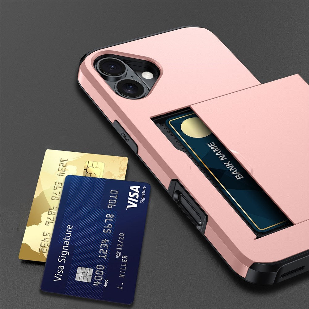 EIDERWOOD iPhone 17 Hybrid Mobil Cover m. Kortholder - Rose Gold