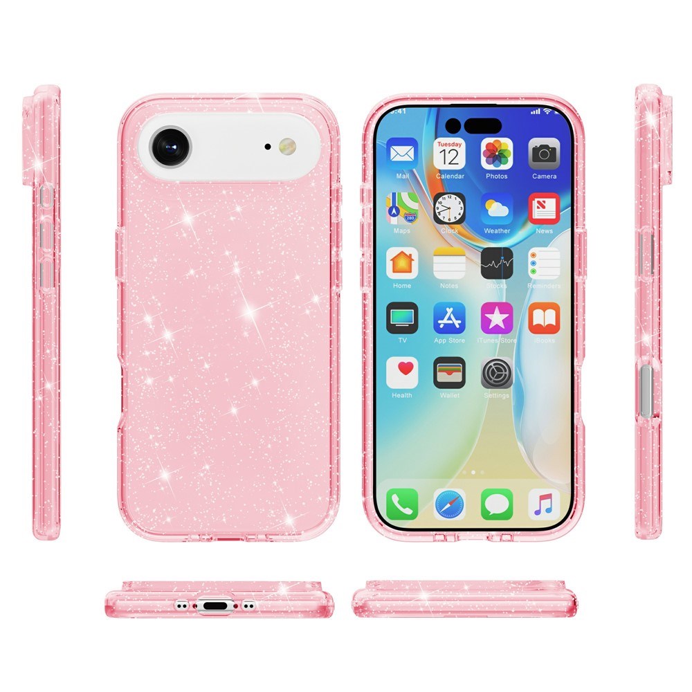 EIDERWOOD iPhone Air Hybrid Plastik Mobil Cover - Lyserød Glitter