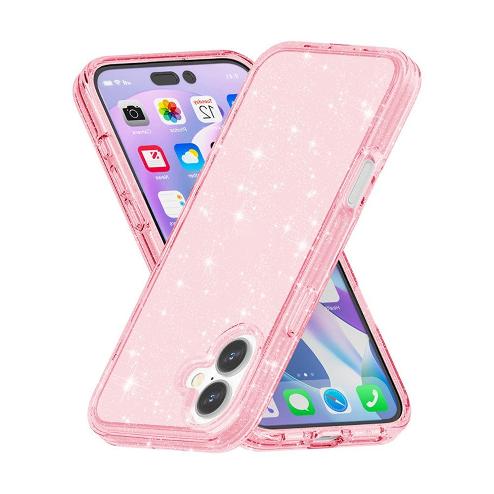 EIDERWOOD iPhone 17 Hybrid Plastik Mobil Cover - Lyserød Glitter