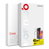 iPhone 17 - NORTHJO 3-i-1 Beskyttelsessæt m. Fleksibelt Plastik Cover / Hærdet Skærmbeskyttelsesglas / Kameralinsebeskyttelsesglas - Gennemsigtig