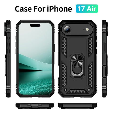 iPhone Air - EIDERWOOD Hybrid Håndværker Cover m. Kickstand - Sort