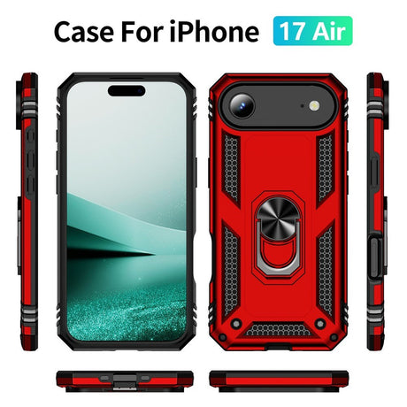 iPhone Air - EIDERWOOD Hybrid Håndværker Cover m. Kickstand - Rød