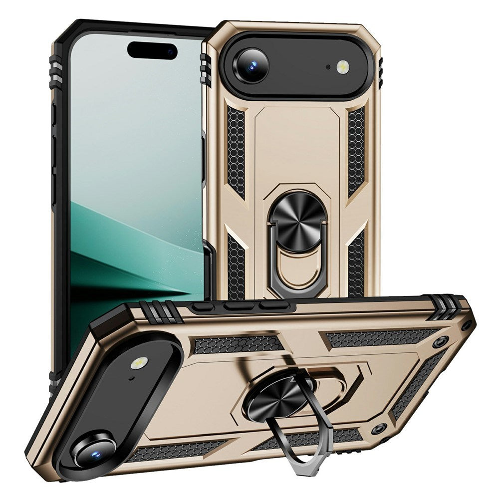 iPhone Air - EIDERWOOD Hybrid Håndværker Cover m. Kickstand - Guld