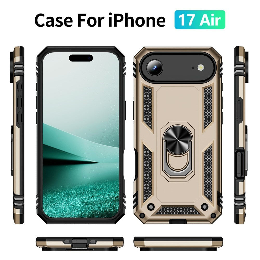 iPhone Air - EIDERWOOD Hybrid Håndværker Cover m. Kickstand - Guld