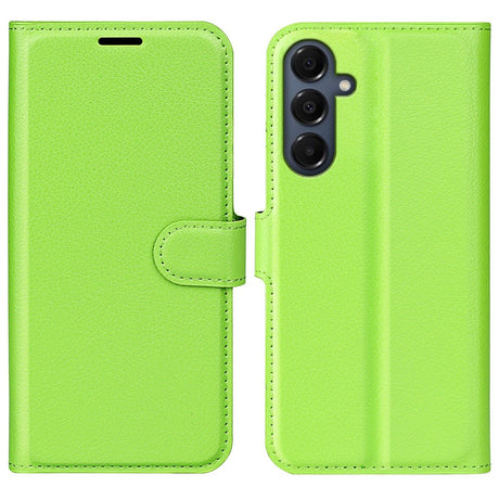 EIDERWOOD Samsung Galaxy A17 (5G) Litchi Kunstlæder Flip Cover m. Pung - Grøn