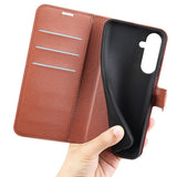 EIDERWOOD Samsung Galaxy A17 (5G) Litchi Kunstlæder Flip Cover m. Pung - Brun