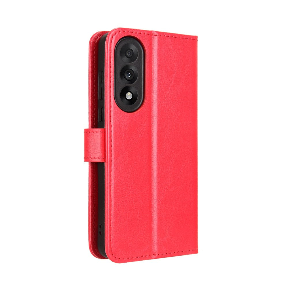OnePlus Nord 5 - EIDERWOOD Kunstlæder Flip Cover m. Strop - Rød