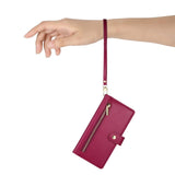 EIDERWOOD iPhone 17 Flip Cover - Indbygget Kortholder & Lynlåslomme & Strop - Red