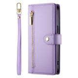 EIDERWOOD iPhone Air Flip Cover - Indbygget Kortholder & Lynlåslomme & Strop - Lilla