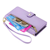 EIDERWOOD iPhone Air Flip Cover - Indbygget Kortholder & Lynlåslomme & Strop - Lilla