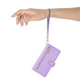 EIDERWOOD iPhone Air Flip Cover - Indbygget Kortholder & Lynlåslomme & Strop - Lilla
