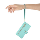 EIDERWOOD iPhone 17 Pro Flip Cover - Indbygget Kortholder & Lynlåslomme & Strop - Turkis