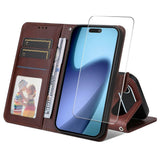 EIDERWOOD iPhone Air Kunstlæder Flip Cover - inkl. Skærmbeskyttelse - Brun