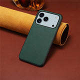 EIDERWOOD iPhone 17 Pro Hybrid Plastik Mobil Cover m. Lædertekstur - Grøn