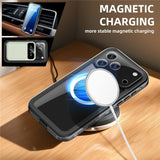 iPhone 17 Pro Max - EIDERWOOD Vandtæt Håndværker Cover m. Skærmbeskyttelse & Strop - MagSafe Kompatibel - Sort