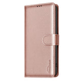 EIDERWOOD Samsung Galaxy S25 FE Kunstlæder Mobil Cover m. Ståfunktion & Kortholder - Rose Gold