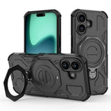 EIDERWOOD  iPhone 17 Håndværker Mobil Cover - Magnetisk Kickstand - MagSafe Kompatibel - Sort