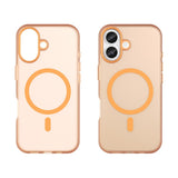 EIDERWOOD iPhone 17 Hybrid Plast Mobil Cover - MagSafe Kompatibel - Mat Gennemsigtig / Orange