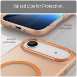 EIDERWOOD iPhone Air Hybrid Plast Mobil Cover - MagSafe Kompatibel - Mat Gennemsigtig / Orange