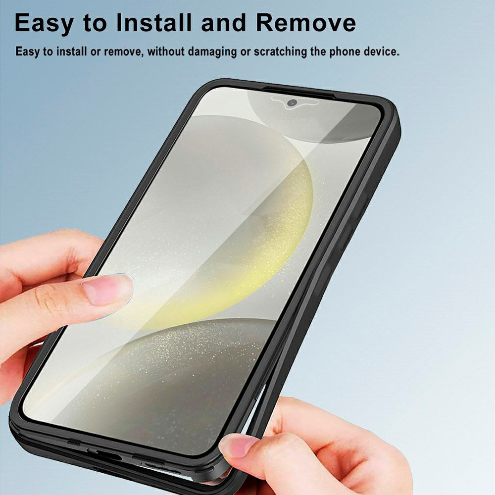 Samsung Galaxy S25 FE - EIDERWOOD 2-i-1 Plastik Cover m. Indbygget Skærmbeskyttelse - Rød