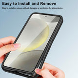 Samsung Galaxy S25 FE - EIDERWOOD 2-i-1 Plastik Cover m. Indbygget Skærmbeskyttelse - Rød