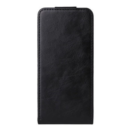 Motorola Moto G86 Power - EIDERWOOD Vertikal Kunstlæder Flip Cover - Kortholder & Ståfunktion - Sort