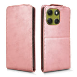 Motorola Moto G86 Power - EIDERWOOD Vertikal Kunstlæder Flip Cover - Kortholder & Ståfunktion - Rose Gold