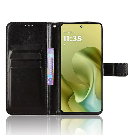 EIDERWOOD Motorola Moto G86 Power Kunstlæder Flip Cover m. Stander & Pung - Sort