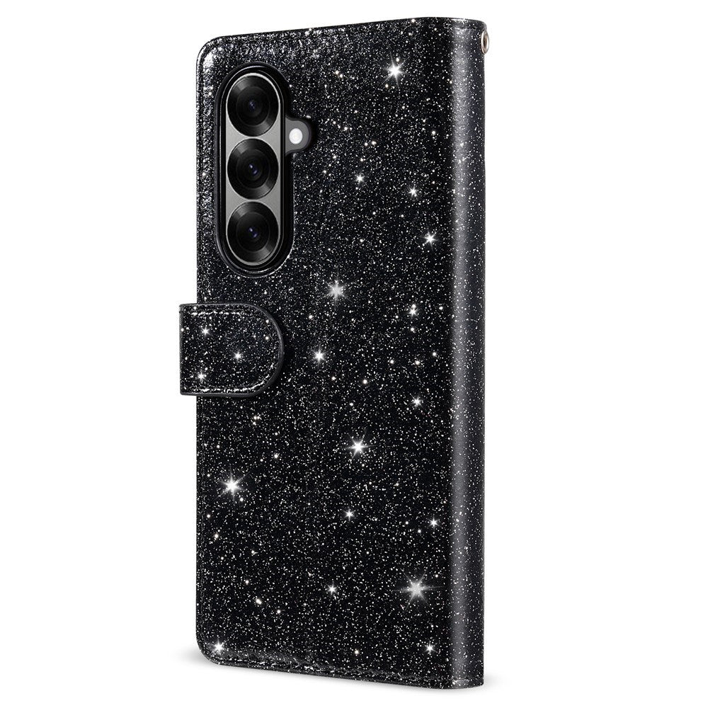 Samsung Galaxy Z Fold7 - EIDERWOOD Glitter Flip Cover m. Pung - Sort