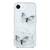 EIDERWOOD iPhone 17e / 16e Fleksibelt Plastik Mobil Cover m. Sommerfugle - Gennemsigtig