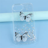 EIDERWOOD iPhone 17e / 16e Fleksibelt Plastik Mobil Cover m. Sommerfugle - Gennemsigtig