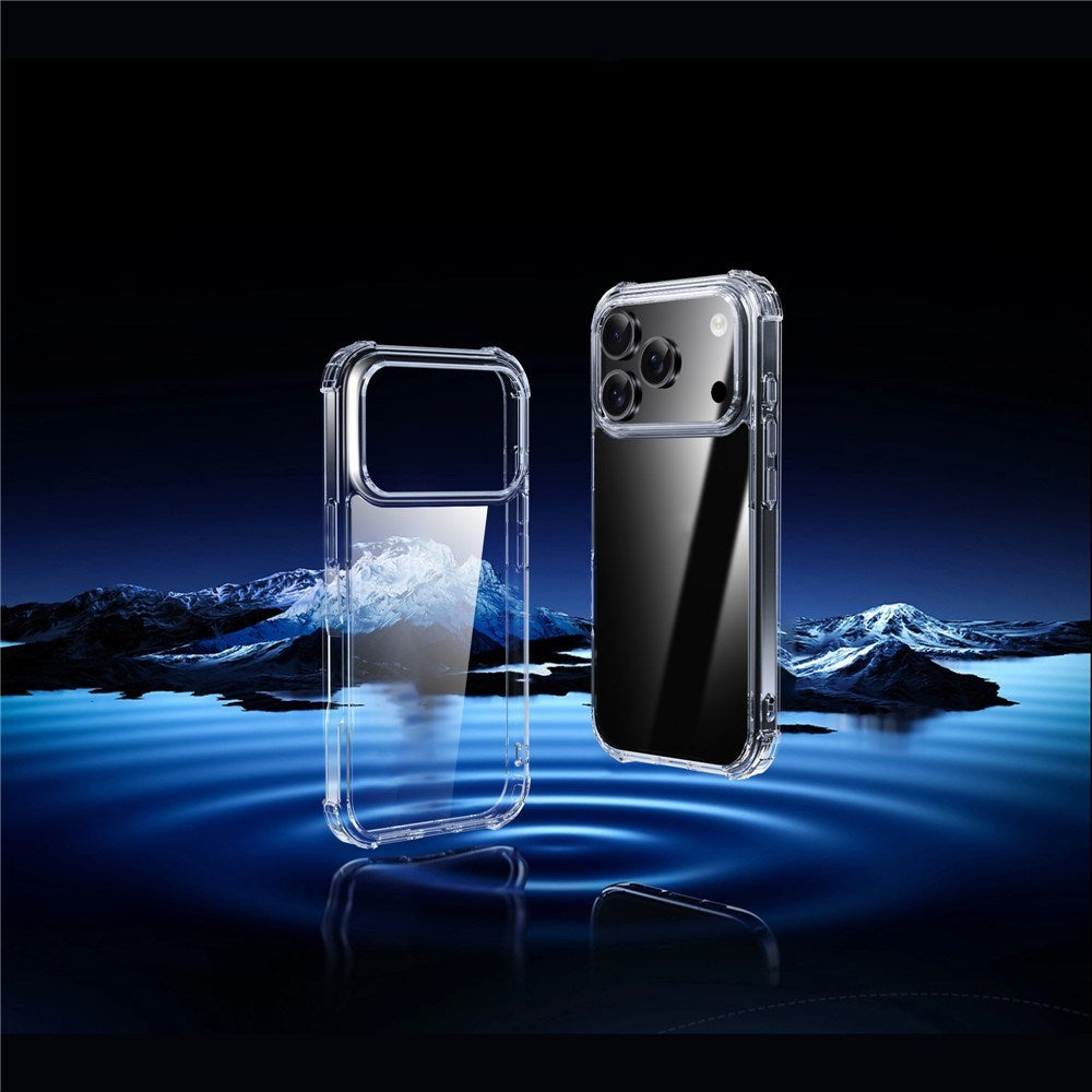 IPAKY iPhone 17 Pro Max Hybrid Mobil Cover m. Forstærkede Hjørner - Gennemsigtig