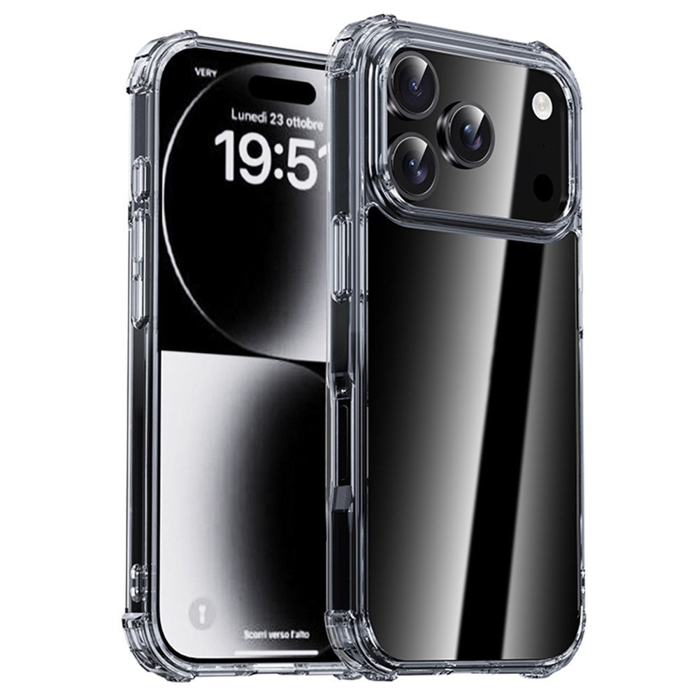 IPAKY iPhone 17 Pro Hybrid Mobil Cover m. Forstærkede Hjørner - Gennemsigtig