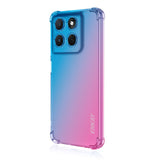 Motorola Moto G86 Power - ENKAY Stødabsorberende Fleksibelt Plastik Cover - Blå / Lyserød