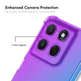 Motorola Moto G86 Power - ENKAY Stødabsorberende Fleksibelt Plastik Cover - Blå / Lyserød