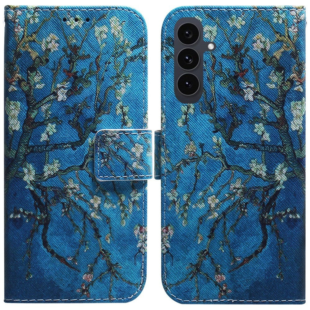 Samsung Galaxy S25 FE - EIDERWOOD Kunstlæder Flip Case m. Motiv - Blomster