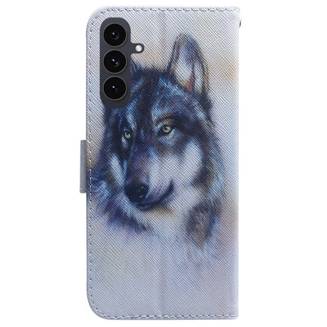 Samsung Galaxy S25 FE - EIDERWOOD Kunstlæder Flip Case m. Motiv - Ulv