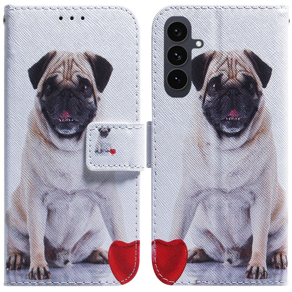 Samsung Galaxy S25 FE - EIDERWOOD Kunstlæder Flip Case m. Motiv - Hund