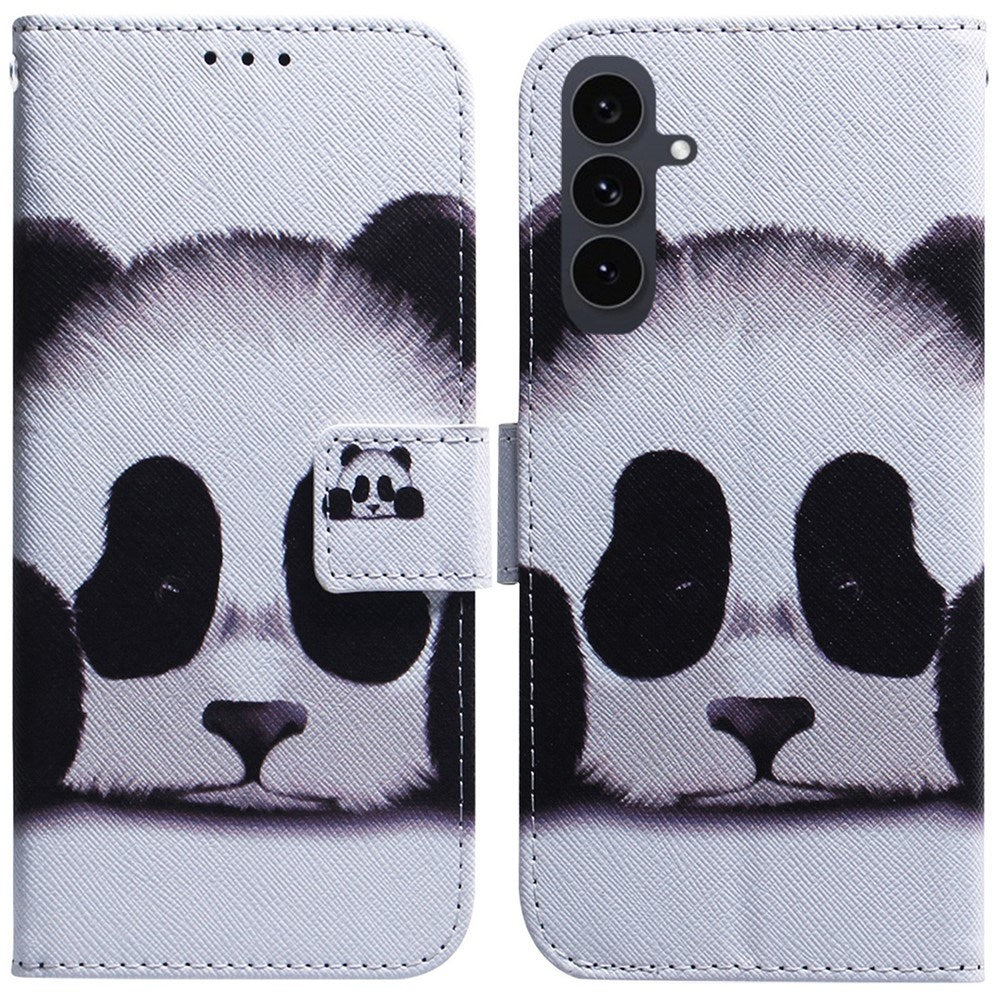 Samsung Galaxy S25 FE - EIDERWOOD Kunstlæder Flip Case m. Motiv - Panda