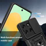 Motorola Moto G56 - EIDERWOOD Hybrid Håndværker Cover m. Kickstand & Cam Slider - Sort