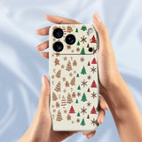 EIDERWOOD iPhone 17 Pro Jule Mobilcover - Fleksibelt Plastik - Kagemænd & Juletræer / Beige