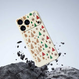 EIDERWOOD iPhone 17 Pro Jule Mobilcover - Fleksibelt Plastik - Kagemænd & Juletræer / Beige