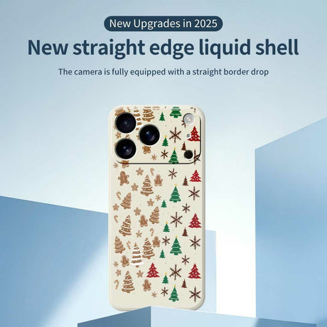 EIDERWOOD iPhone 17 Pro Max Jule Mobilcover - Fleksibelt Plastik - Kagemænd & Juletræer / Beige
