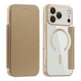 EIDERWOOD iPhone 17 Pro Flip Mobil Cover m. Gennemsigtig Bagside - MagSafe Kompatibel - Guld
