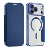 EIDERWOOD iPhone 17 Pro Flip Mobil Cover m. Gennemsigtig Bagside - MagSafe Kompatibel - Mørkeblå