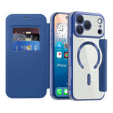 EIDERWOOD iPhone 17 Pro Flip Mobil Cover m. Gennemsigtig Bagside - MagSafe Kompatibel - Mørkeblå
